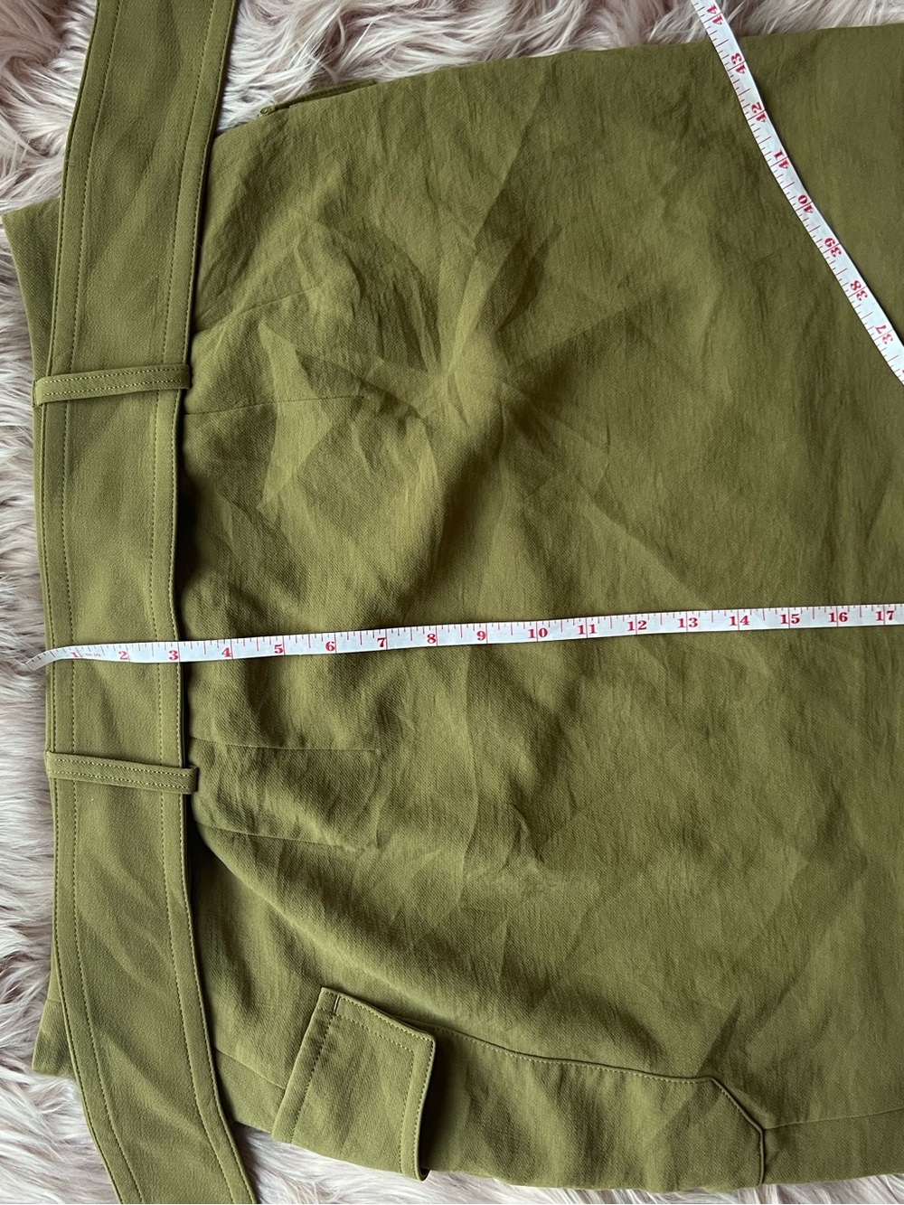 Express Olive Green Belted Utility Mini Skirt 14 - Picture 5 of 5